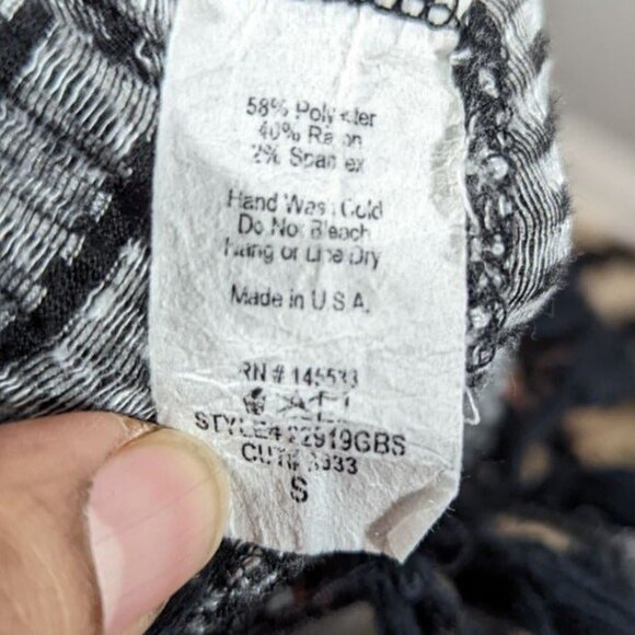 W5 Anthropologie Top Women S Navy Sleeveless Stripe Tassel Boho Tank - Picture 6 of 6